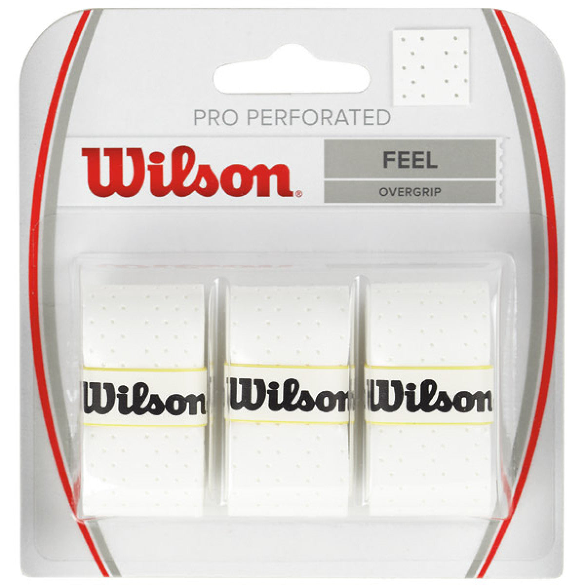 Overgrip Wilson Pro Feel Perforated Blanc (Pack de 3)